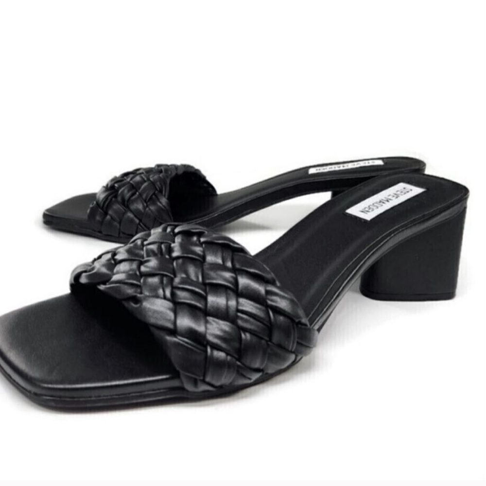 Steve Madden Black Square Heels